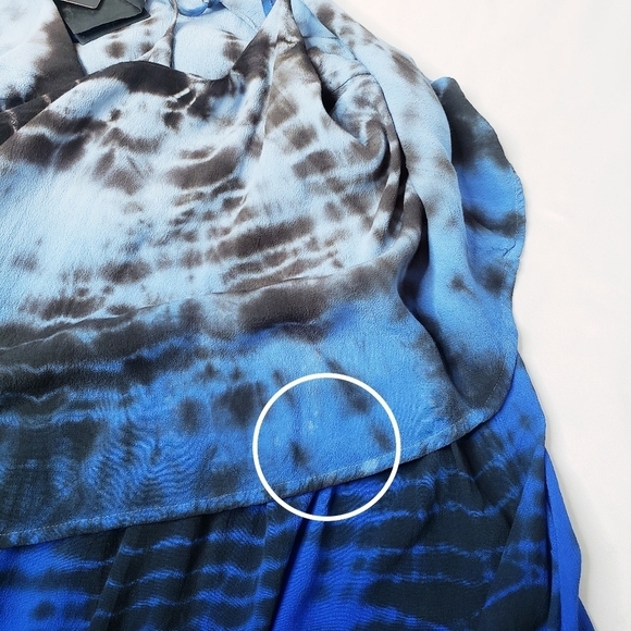 NWT Patterson J Kincaid Tie-dye Layered Sun Dress Blue Ombre - Picture 13 of 13
